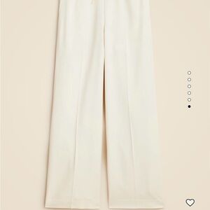 J. Crew Cream Wide Leg Pants